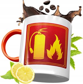 Narancssárga Bögre Tűzoltónak Tökéletes Ajándék fényképes nyomtatással