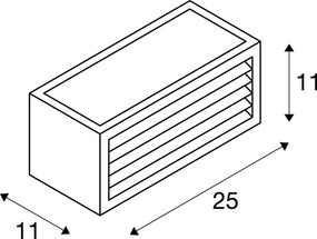SLV 232495 BOX Modern Kültéri Fali Lámpa Antracit E27 IP54