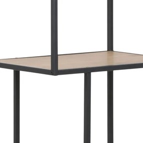 SARON könyvespolc, tölgy/fekete színben