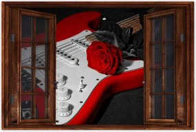 Poszterek 60x40 Rózsa Elektromos gitár