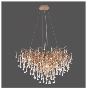 Paul Neuhaus 2192-11 - Csillár zsinóron ICICLE 10xG9/40W/230V 50x100 cm réz