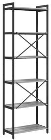 Könyvszekrény Szürke sonoma 60 x 30 x 188 cm Faanyag