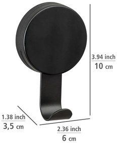 Pavia 2 db fekete törölközőtartó akasztó - Wenko