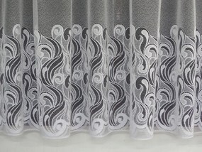 Mg Függöny jacquard Zuza Fehér 400x120 szalaggal