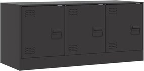 vidaXL fekete acél TV-szekrény 99 x 39 x 44 cm