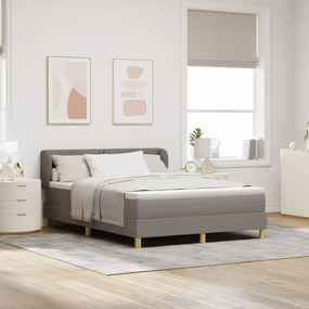 Boxspring Ágy Matraccal Taupe Színben, 140x190 cm, Szövet