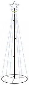 kúp alakú karácsonyfa 108 hideg fehér LED-del 70 x 180 cm