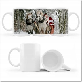 Nyomott mintás bögre Mikulás csillag