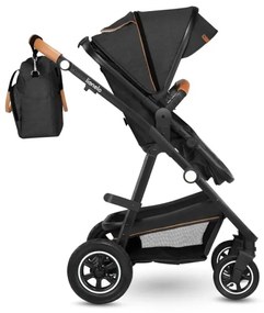 Lionelo - Kombinált babakocsi 2 az 1-ben AMBER szürke grafit