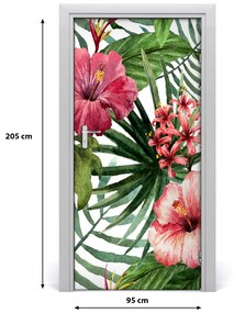Poszter tapéta ajtóra Hawaii mintás 75x205 cm
