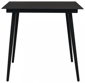 5 részes fekete PVC rattan kültéri étkezőgarnitúra