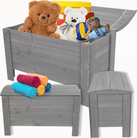 Fából készült játékláda fenyő láda Eko kerti erkélyláda