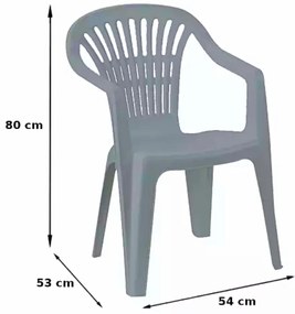 Telde 4 személyes kerti bútorszett Flen székekkel - Fehér SX