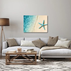 Kép - Tengeri csillag a tengerparton (70x50 cm)