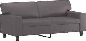 vidaXL 2 személyes szürke műbőr kanapé 140 cm