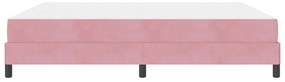 Boxspring ágy matraccal Rózsaszín 180 x 200 cm Bársony