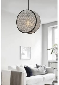 BIG DRUM kábeles függőlámpa 1xE27/60W/230V szürke/fekete