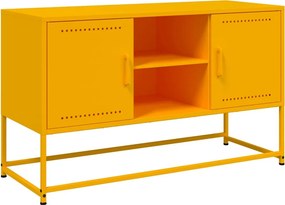 vidaXL mustársárga acél TV-szekrény 100,5x39x60,5 cm