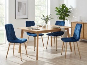 Kék bársony étkezőszék LIBRA
