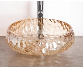AREZZO design PRISMA ORA üvegmosdó, borostyán