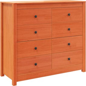 vidaXL viaszbarna tömör fenyőfa kisszekrény 100 x 40 x 90 cm