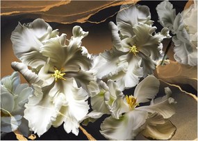 Kép - Orchidea virágok márvány háttérrel (70x50 cm)