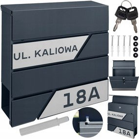 Antracit Posta- És Újságtartó Doboz Minta