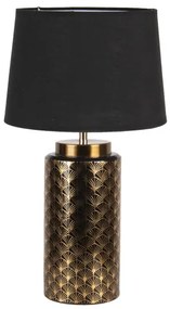 Kerámia-fém asztali lámpa fekete-arany