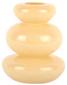 Bubbles kicsi üveg váza sárga
