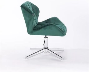 HR111CROSS Sötétzöld modern velúr szék