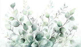 Fotótapéta Flizelina Akvarell Növény Eukaliptusz Levelek Boho 416x254 ragasztó