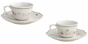 Fehér porcelán eszpresszó csésze szett 2 db-os 90 ml Nonna Rosa – Brandani