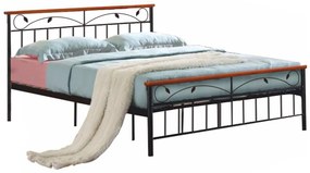 Franciaágy 160 cm Myles 160 (fekete + cseresznye) (ágyráccsal). 1065240