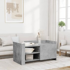 Betonszürke szerelt fa dohányzóasztal 100 x 50 x 50 cm