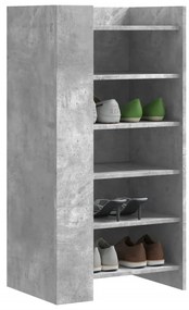 betonszürke szerelt fa cipősszekrény 52 x 37,5 x 100 cm