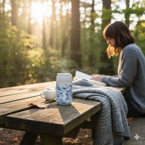 Chilly's Bottles termosz bögre - gránitszürke 340ml, Brighton Blossom/2. széria