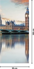 Fotótapéta ajtóra - London Parlament (95x205cm)