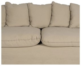 Bézs len kanapé 216 cm – Ixia