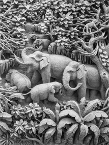 Fotótapéta 3d absztrakt elefántok fotótapéta 184 x 254