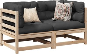 vidaXL 5 részes tömör fenyőfa kerti kanapészett