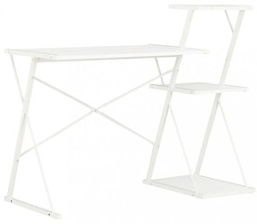 fehér íróasztal polccal 116 x 50 x 93 cm