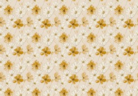 Fotótapéta - Bézs minta virágokkal (147x102 cm)