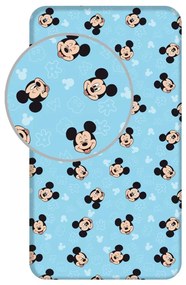 Disney Mickey Funny Head gumis lepedő 90x200 cm