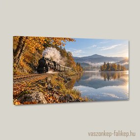Őszi Sínek Dala – Prémium Vászonkép 40x23 cm