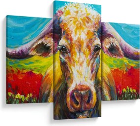 Kép - Festett tehén (90x60 cm)
