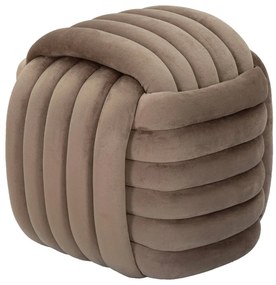 Szürkésbarna bársony puff Softy – Mauro Ferretti