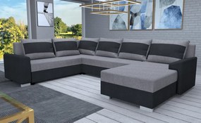 Univerzális ülőgarnitúra, sötétszürke/szürke, ANDRES U UNI