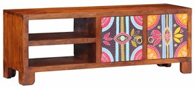 tömör akácfa többszínű TV-szekrény 110x30x40