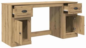 vidaXL Íróasztal szekrénnyel Artisan tölgy 154,5 x 50 x 75 cm Faanyag