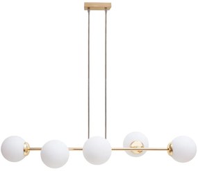 Csillár zsinóron FIRA 5xE27/60W/230V arany